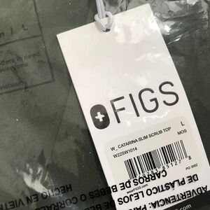 FIGS Slim Catarina Top Size Large Moss